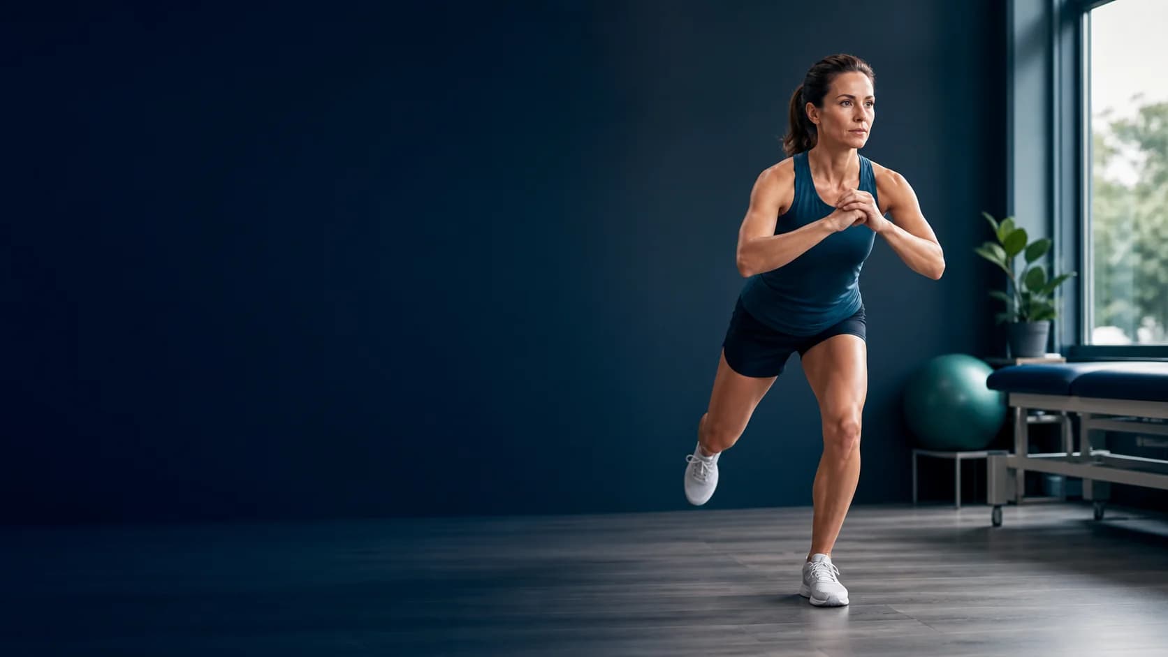 Controlled knee stability drill during ACL-focused rehabilitation