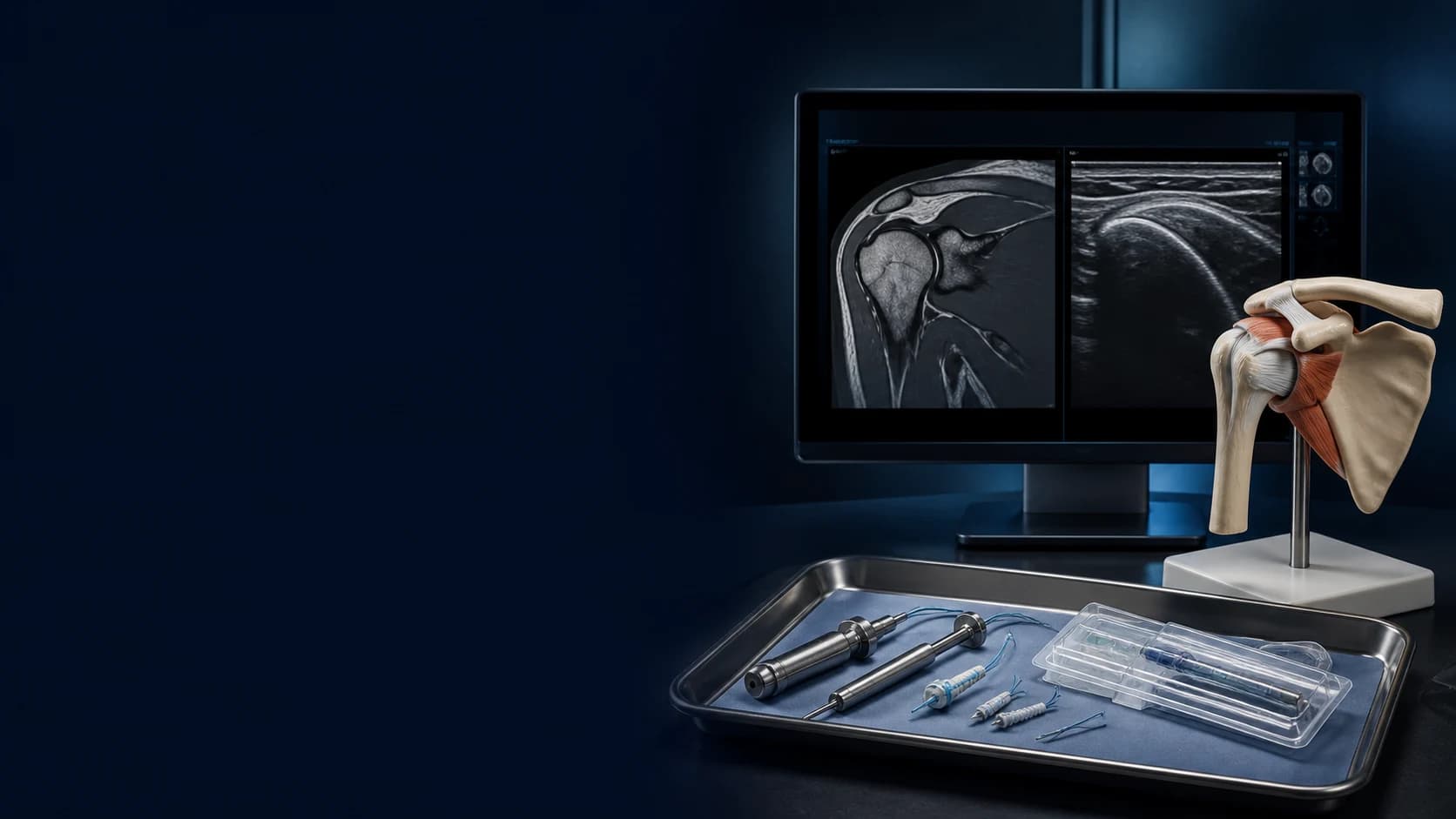 Tendon ultrasound and surgical repair instruments arranged for treatment planning
